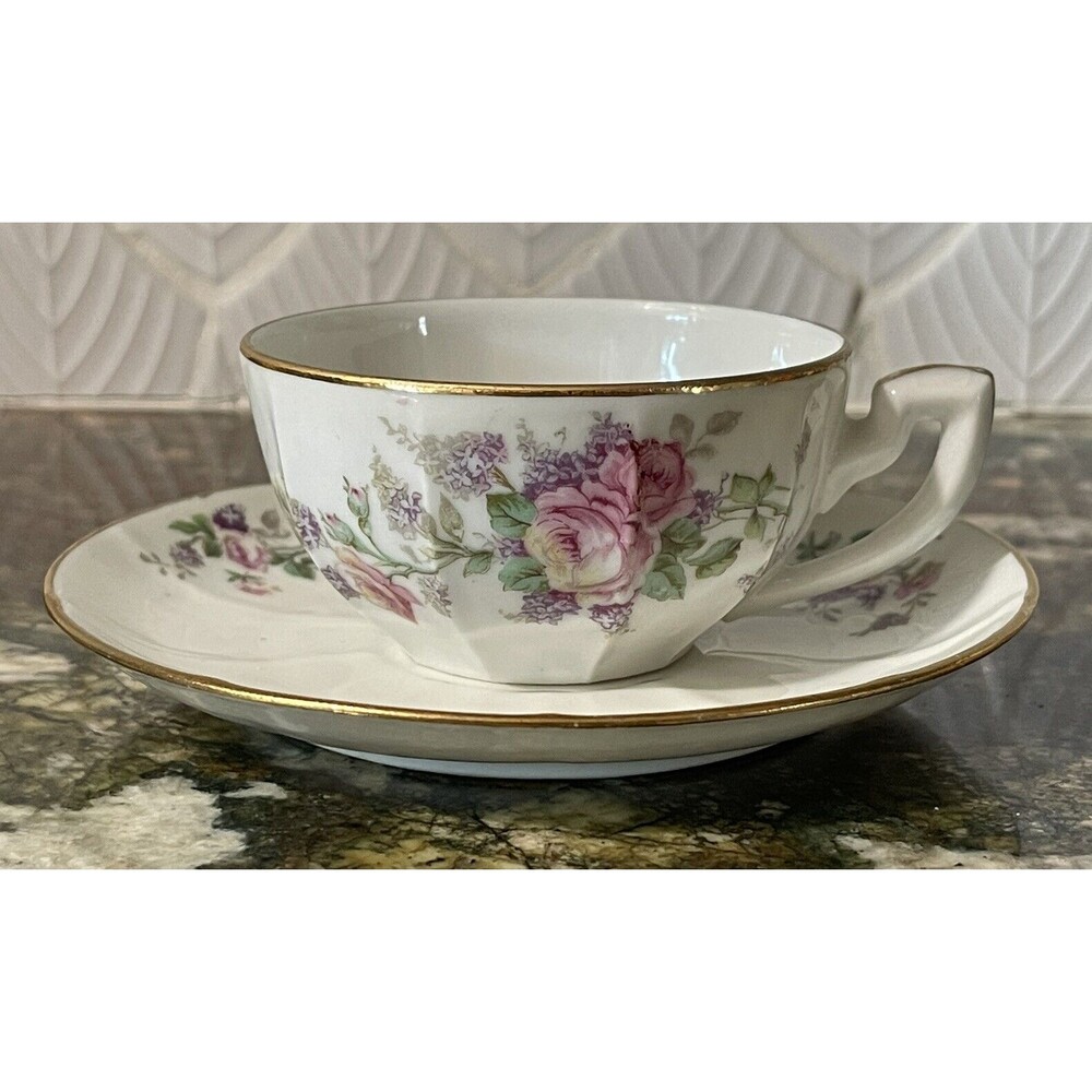 Masse & Surgert  Berry France Tea Cup Saucer Cottagecore Grandmacore Royalcore